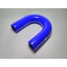 Coude silicone 180° dia 25mm bleu