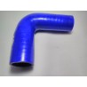 Reducteur silicone dia 35-30 mm 90° bleu